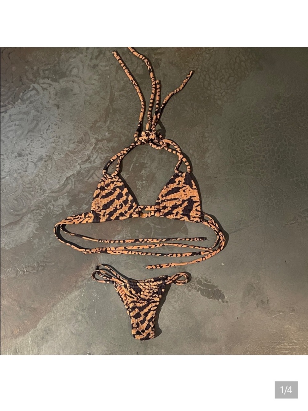 Montce Swim set animal print XS wore twice